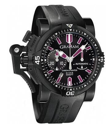 Review Replica Watch Graham Chronofighter Oversize Diver Deep Purple 2OVEZ.B24A - Click Image to Close